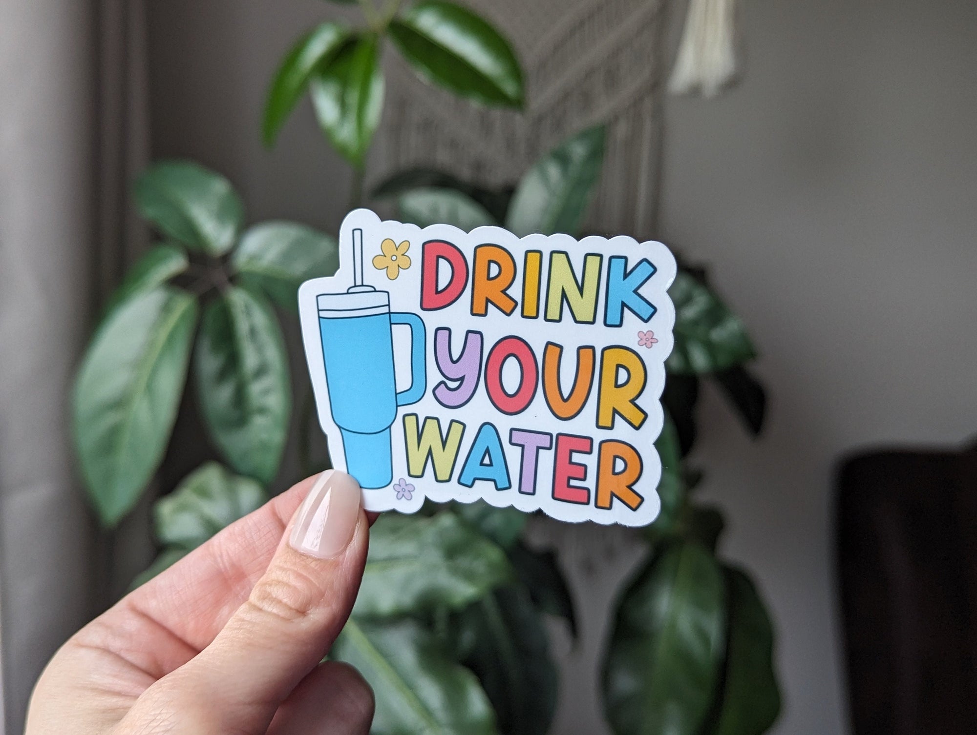 Drink your water stickers for tumblers, motivational stickers for hydroflask, stay hydrated sticker for water bottle, gym gifts for women