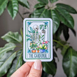 The gardener sticker, tarot card sticker, water bottle sticker, gift for gardener, plant lover gift, laptop stickers, outdoor garden art