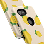 Lemon Print Phone Case, Vibrant Lemon Design, Cute Citrus Case, Gift for Fruit Lovers, Summer Vibe Accessories