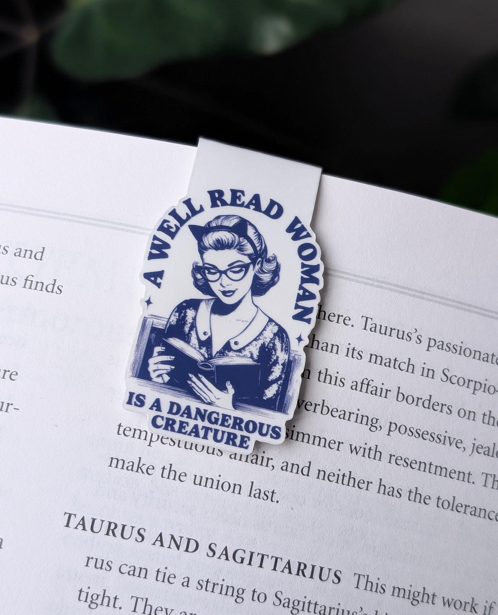A Well Read Woman Is A Dangerous Creature Magnetic Bookmark