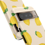 Lemon Print Phone Case, Vibrant Lemon Design, Cute Citrus Case, Gift for Fruit Lovers, Summer Vibe Accessories