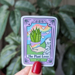 the plant lover tarot card, funny sticker for phone case, cute gift for plant lover, witchy gifts for women, witchcraft stickers for kindle