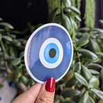Evil eye sticker for kindle, protection sticker for water bottle, friendship gifts for best friend, Greek evil eye, good luck stickers for