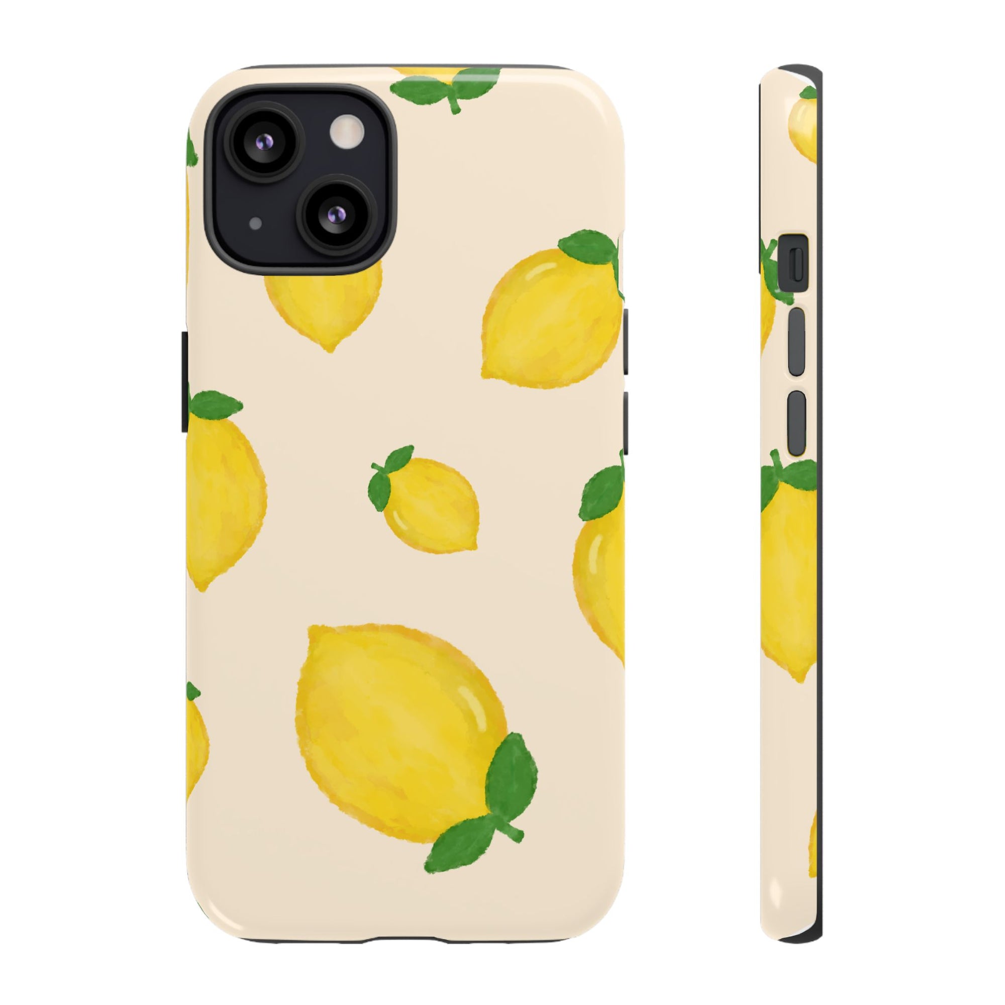 Lemon Print Phone Case, Vibrant Lemon Design, Cute Citrus Case, Gift for Fruit Lovers, Summer Vibe Accessories