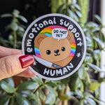 Emotional Support Human Vinyl Sticker