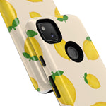 Lemon Print Phone Case, Vibrant Lemon Design, Cute Citrus Case, Gift for Fruit Lovers, Summer Vibe Accessories