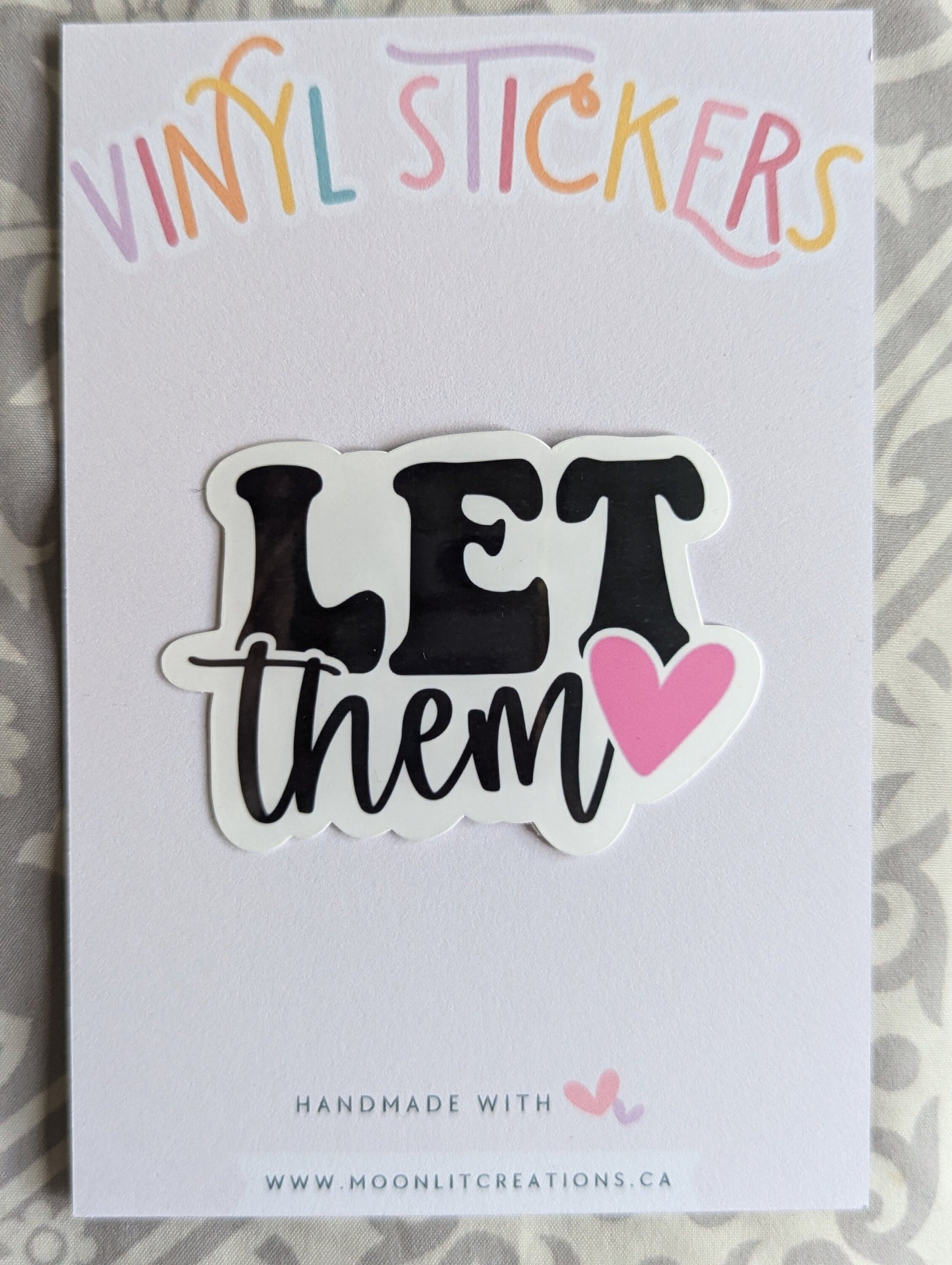 Let them sticker for journal, mental health stickers for laptop, positive gifts for women, inspirational sticker for her, self love gift for
