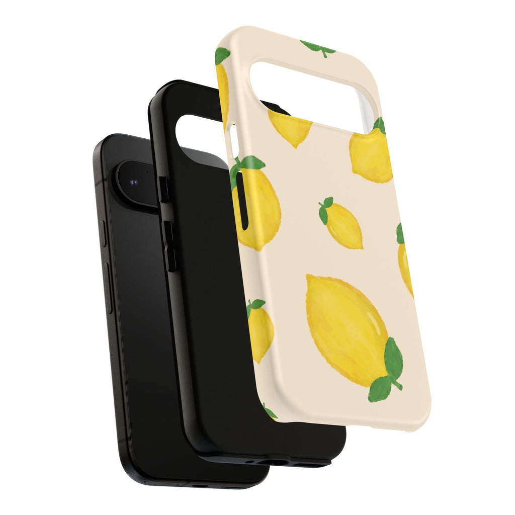 Lemon Print Phone Case, Vibrant Lemon Design, Cute Citrus Case, Gift for Fruit Lovers, Summer Vibe Accessories