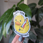 Duck You Autocorrect Vinyl Sticker