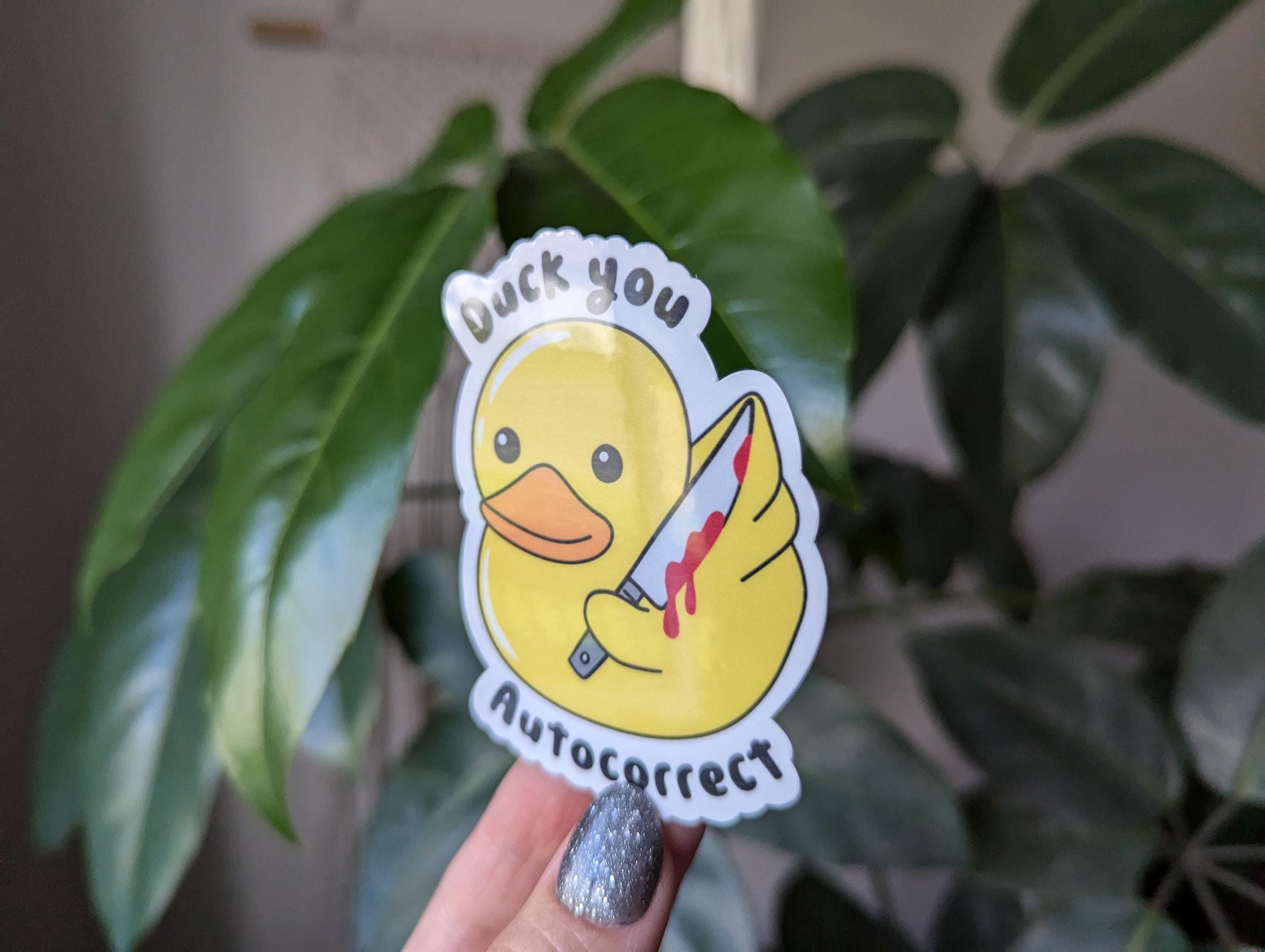 Duck You Autocorrect Vinyl Sticker