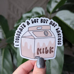 I tolerate a lot but not lactose, milk carton stickers for laptop funny, allergy stickers for water bottle, funny quote stickers for bestie