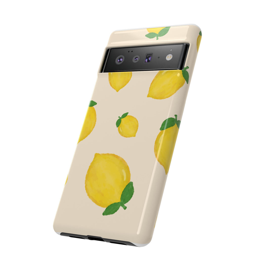 Lemon Print Phone Case, Vibrant Lemon Design, Cute Citrus Case, Gift for Fruit Lovers, Summer Vibe Accessories