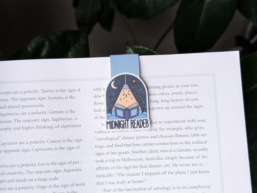 Midnight Reader Magnetic Bookmark