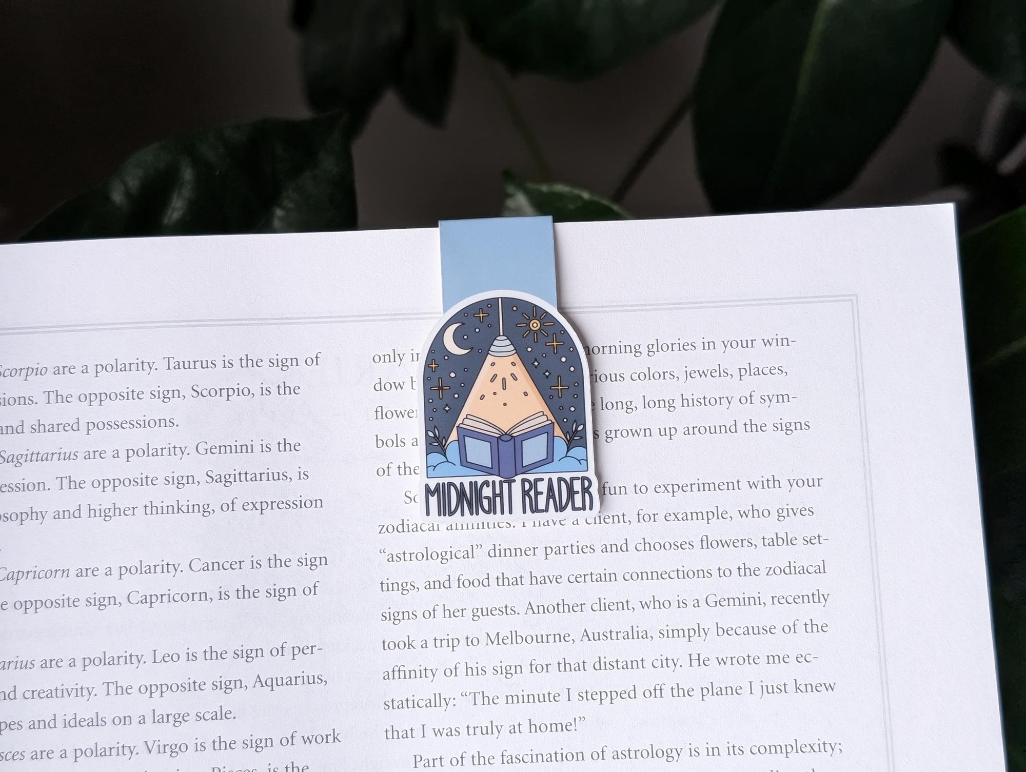 Midnight Reader Magnetic Bookmark