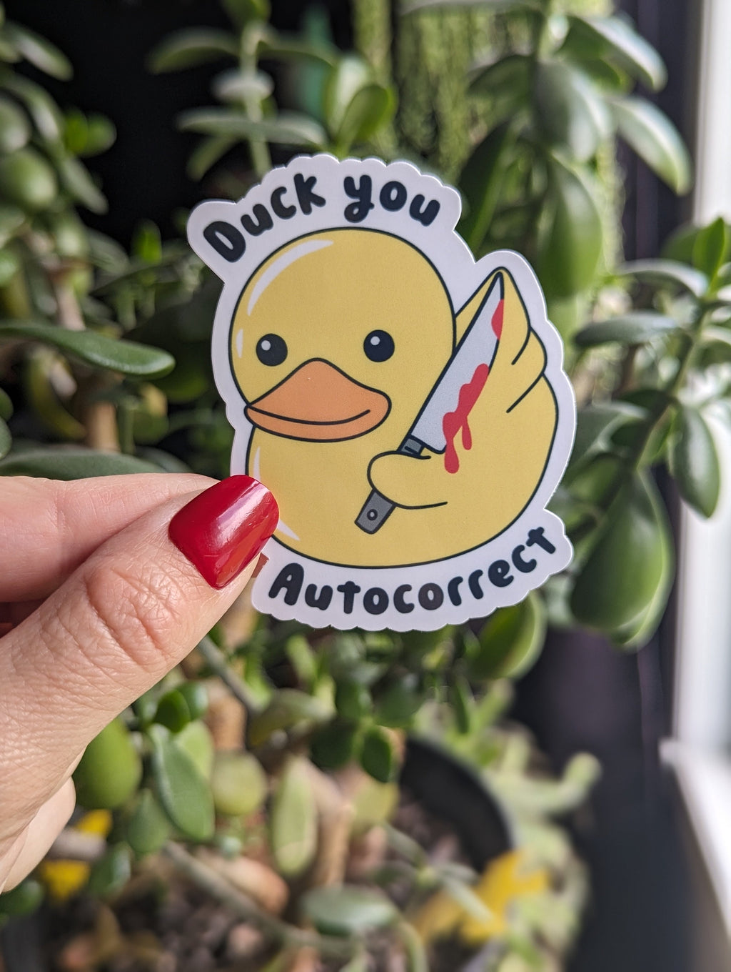 Duck You Autocorrect Vinyl Sticker