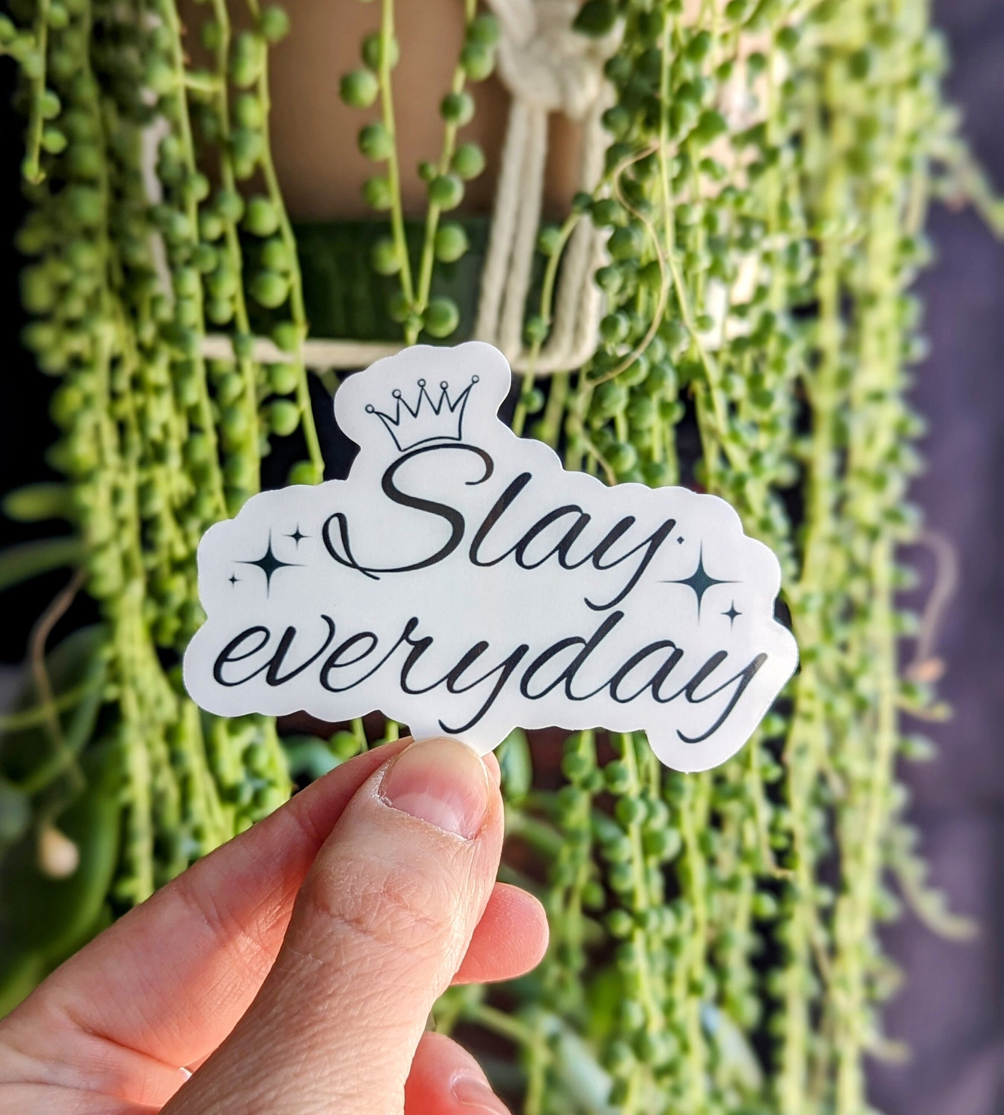 Slay sticker, empowerment stickers for women, motivational quotes stickers for hard hats, strong women gifts, inspirational quotes stickers