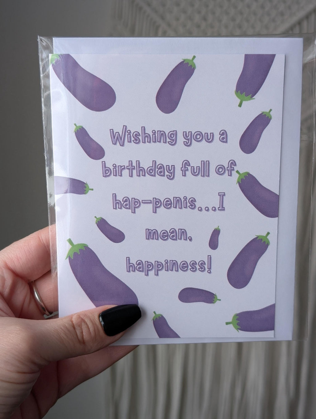 Wishing You A Birthday Full Of Hap-penis Birthday Card