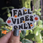 Fall vibes only, autumn theamed stickers for phone case, fall aesthetic stickers, leaf sticker for laptop, nature lovers gift, gift for fall