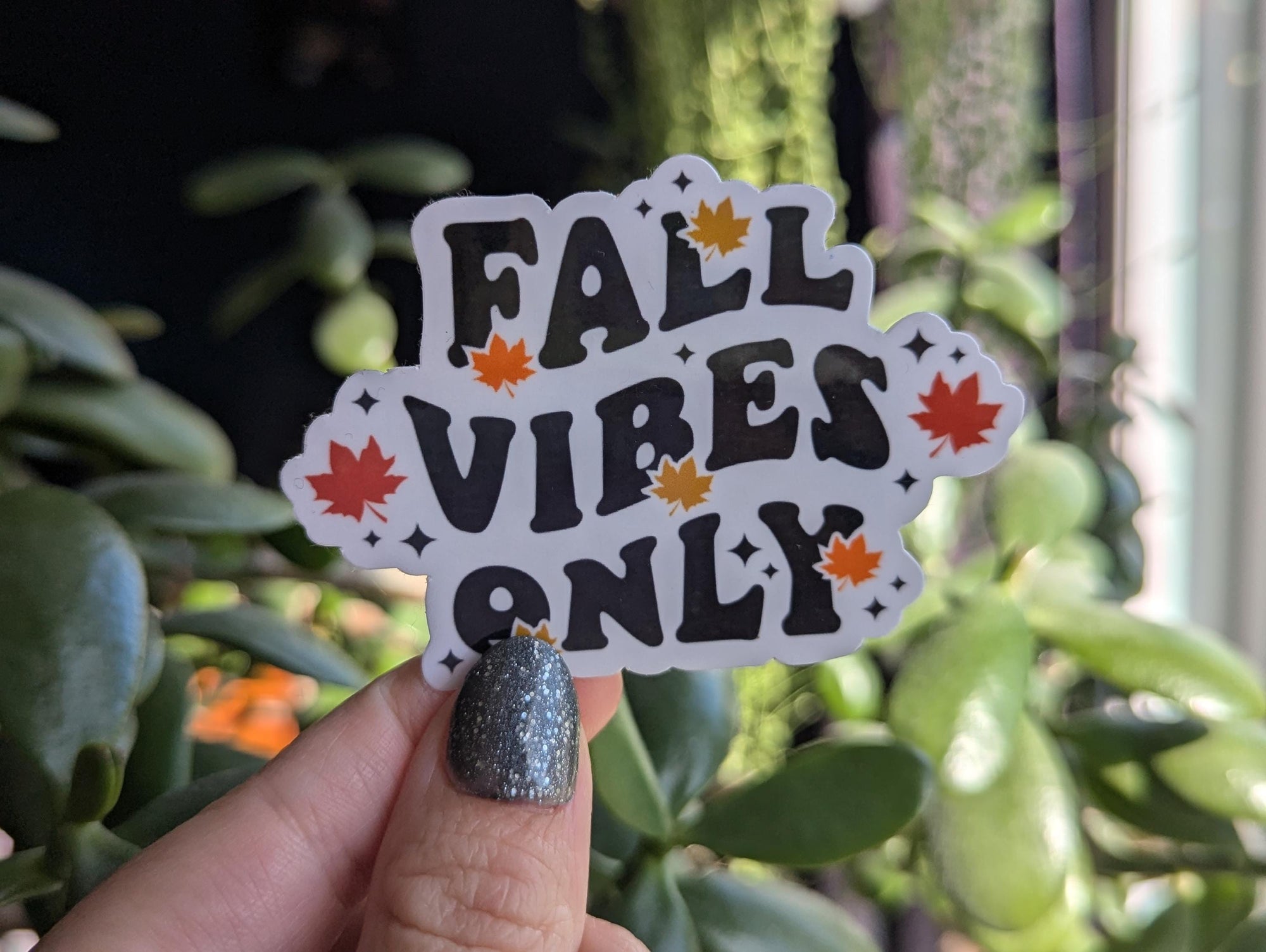 Fall vibes only, autumn theamed stickers for phone case, fall aesthetic stickers, leaf sticker for laptop, nature lovers gift, gift for fall
