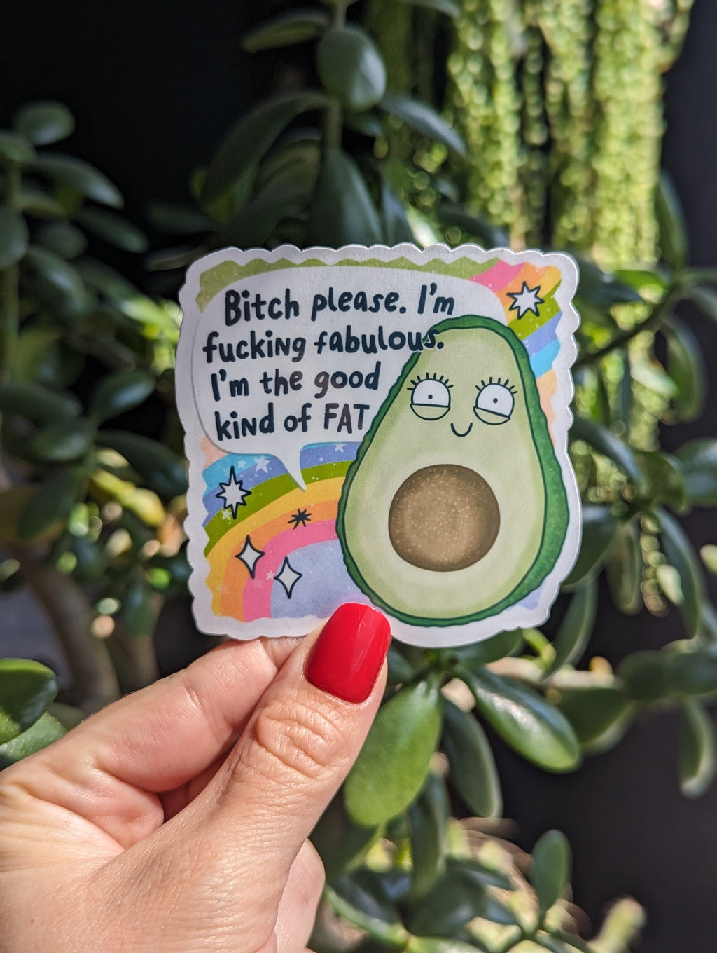 Body positive stickers for water bottle, self love gifts for her, avocado stickers for hydroflask funny, motivational stickers for women