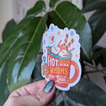 Hot cocoa warms your soul sticker, cute Christmas stickers, snowman stickers for water bottle, holiday stickers, gift for Christmas lovers