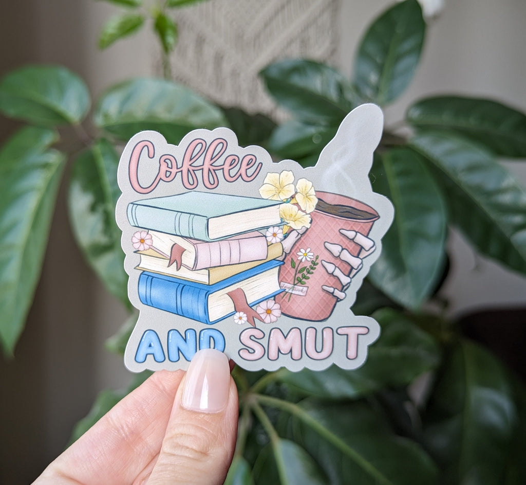 coffee book stickers for kindle, smut reader gifts for women, coffee lover stickers for tumblers, book gifts for book lovers, booktok merch