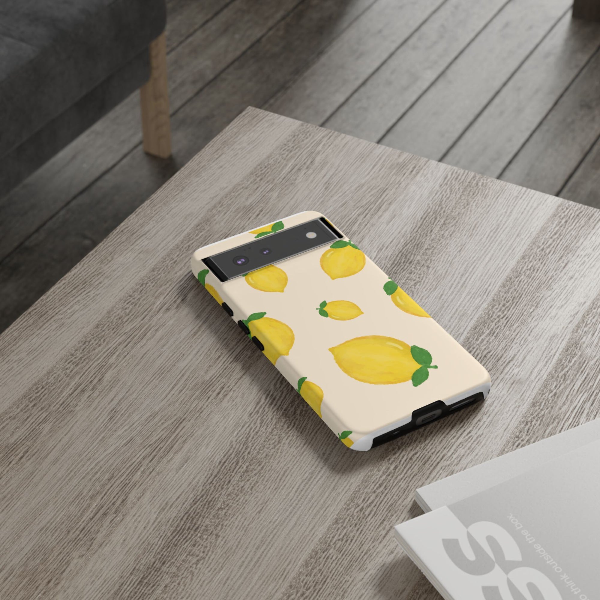 Lemon Print Phone Case, Vibrant Lemon Design, Cute Citrus Case, Gift for Fruit Lovers, Summer Vibe Accessories