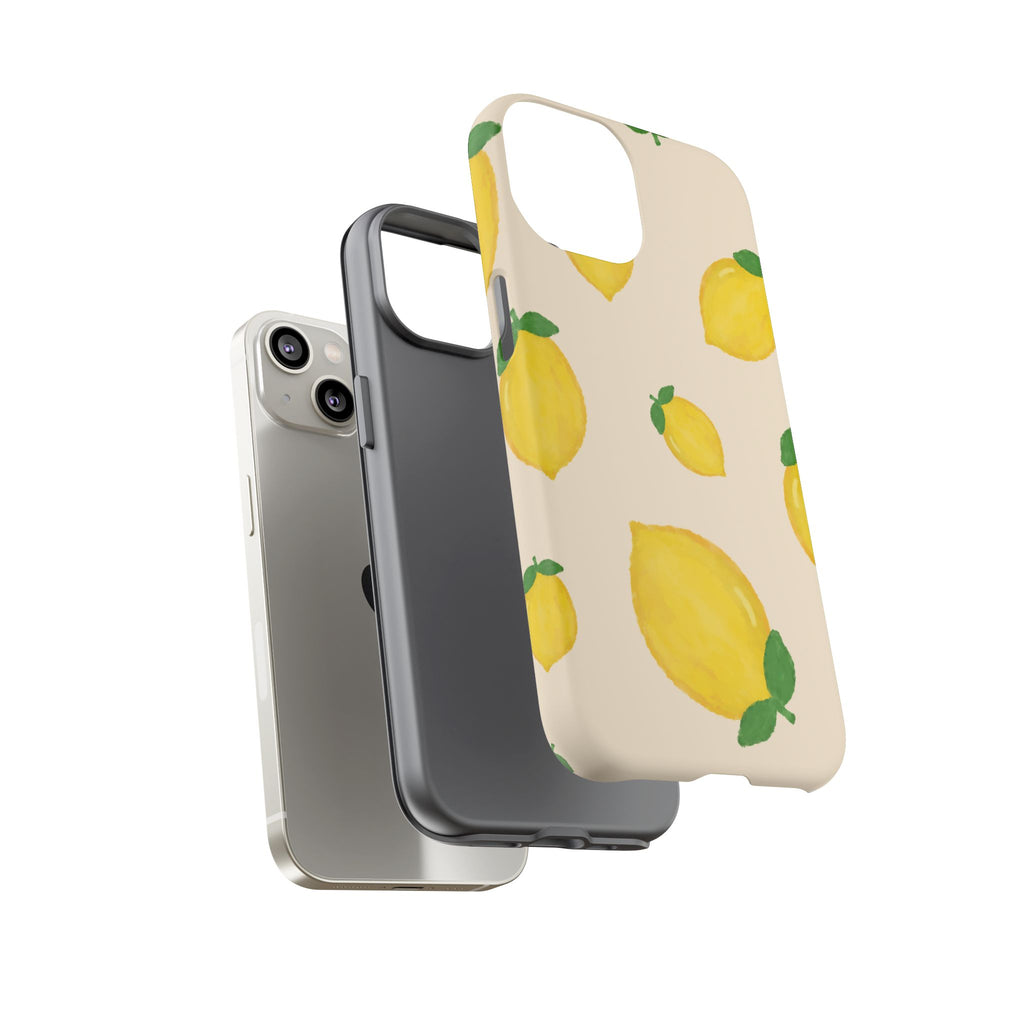 Lemon Print Phone Case, Vibrant Lemon Design, Cute Citrus Case, Gift for Fruit Lovers, Summer Vibe Accessories