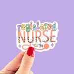 Registered nurse stickers for badge reel, nursing stickers for water bottle, nursing student gifts for graduation, healthcare stickers for