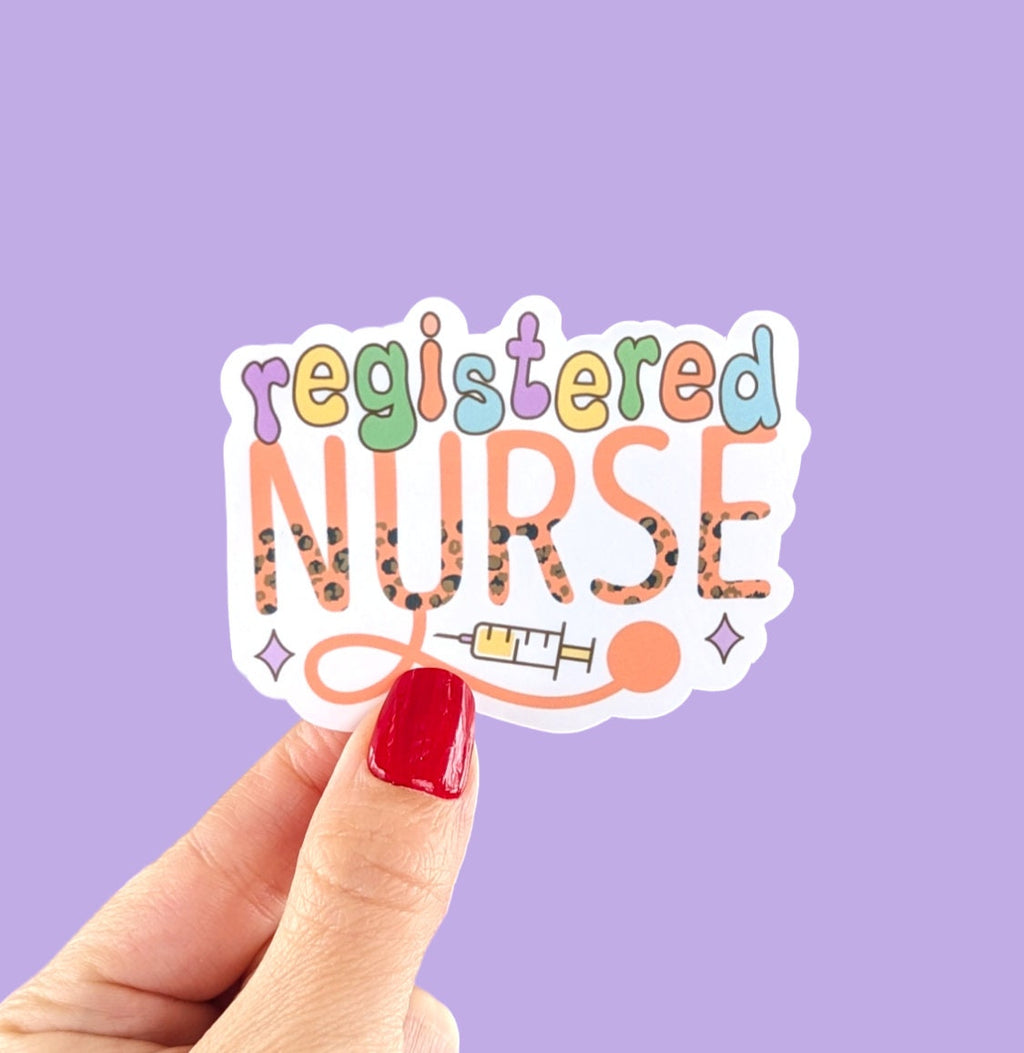 Registered nurse stickers for badge reel, nursing stickers for water bottle, nursing student gifts for graduation, healthcare stickers for