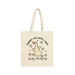 Whimsical Cotton Canvas Tote Bag with Goose Design - Perfect for Errands, Shopping, Gifts, Eco-Friendly, and Everyday Use