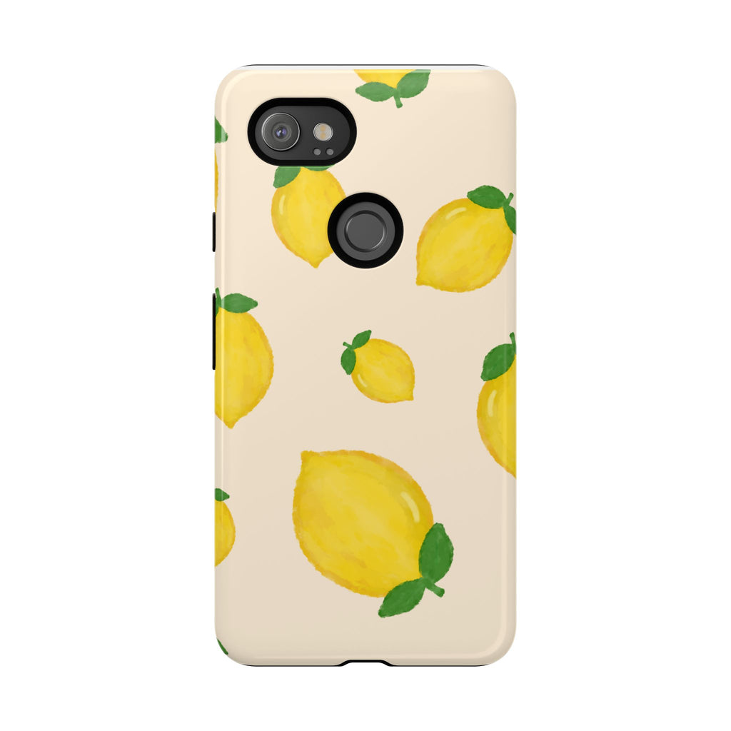Lemon Print Phone Case, Vibrant Lemon Design, Cute Citrus Case, Gift for Fruit Lovers, Summer Vibe Accessories