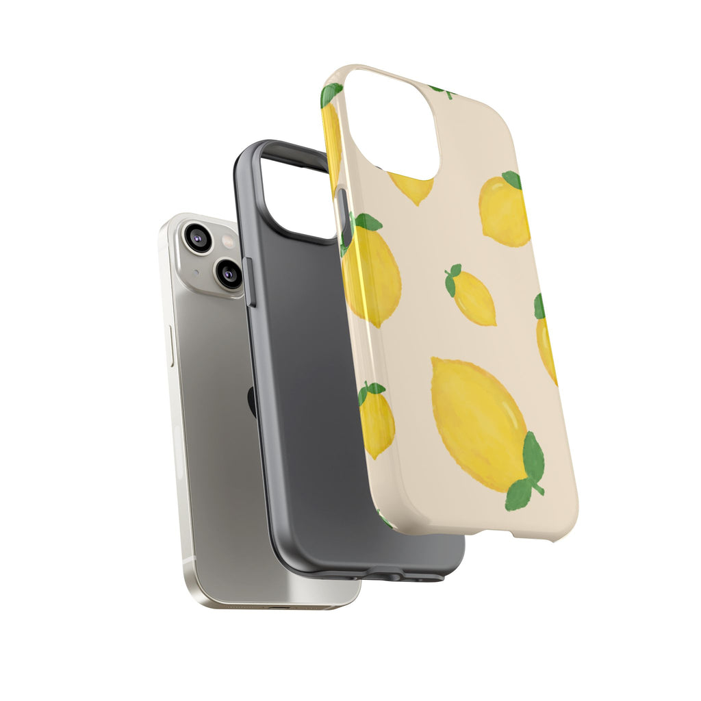 Lemon Print Phone Case, Vibrant Lemon Design, Cute Citrus Case, Gift for Fruit Lovers, Summer Vibe Accessories