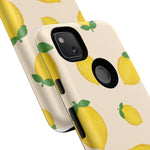 Lemon Print Phone Case, Vibrant Lemon Design, Cute Citrus Case, Gift for Fruit Lovers, Summer Vibe Accessories