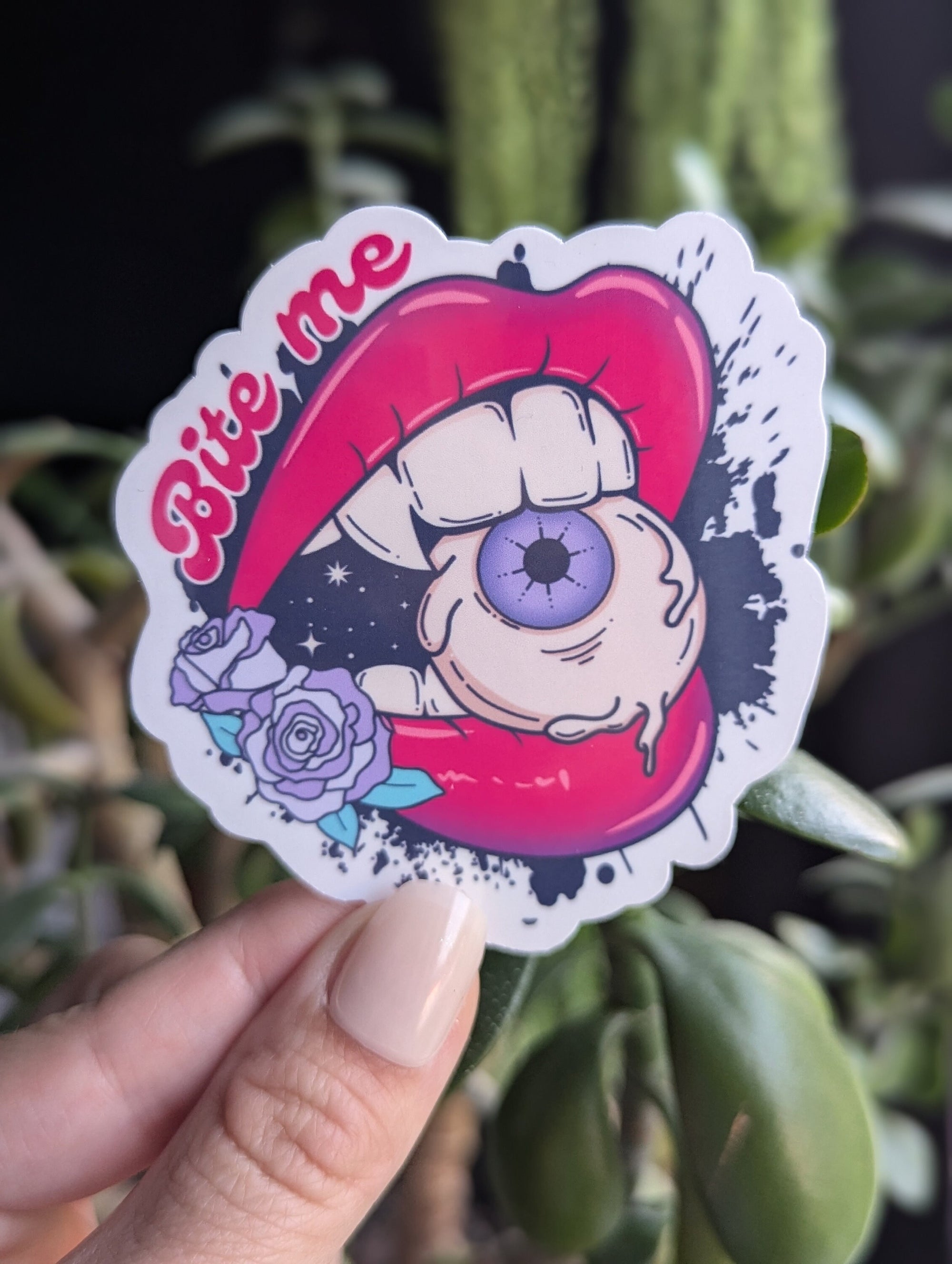 Bite Me Vinyl Sticker