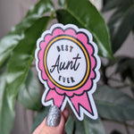 Best aunt ever sticker, pregnancy announcement sticker, award sticker for water bottle, sister gift, best auntie gifts, favorite aunt gifts