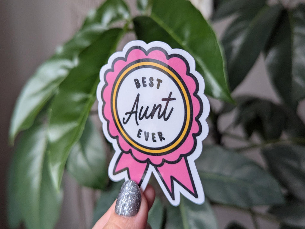 Best aunt ever sticker, pregnancy announcement sticker, award sticker for water bottle, sister gift, best auntie gifts, favorite aunt gifts