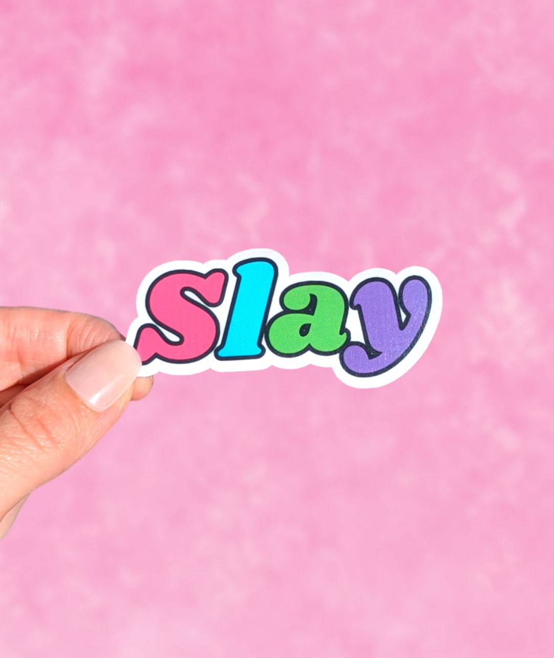 Slay sticker, empowerment stickers for women, motivational quotes stickers for hard hats, strong women gifts, inspirational quotes stickers