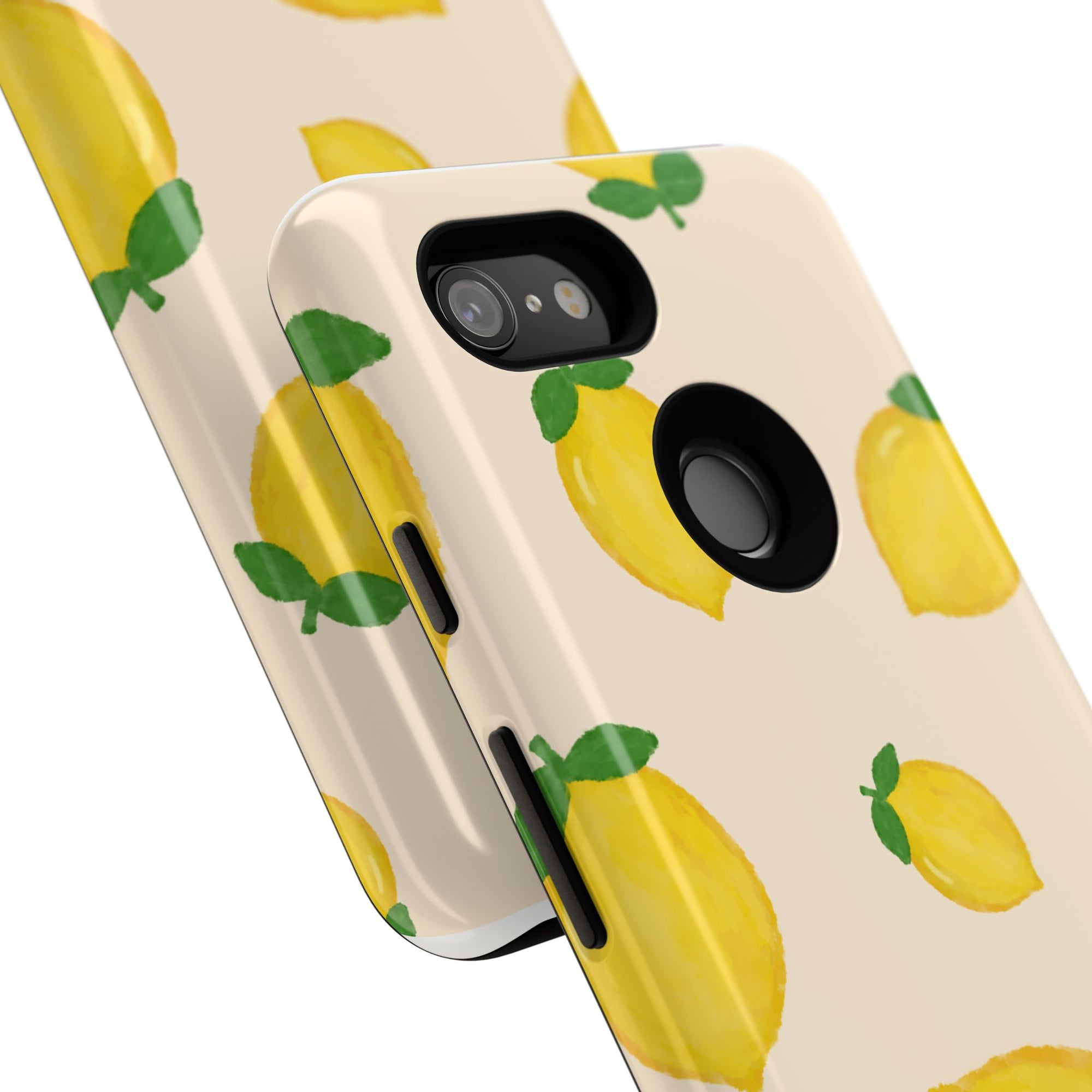Lemon Print Phone Case, Vibrant Lemon Design, Cute Citrus Case, Gift for Fruit Lovers, Summer Vibe Accessories