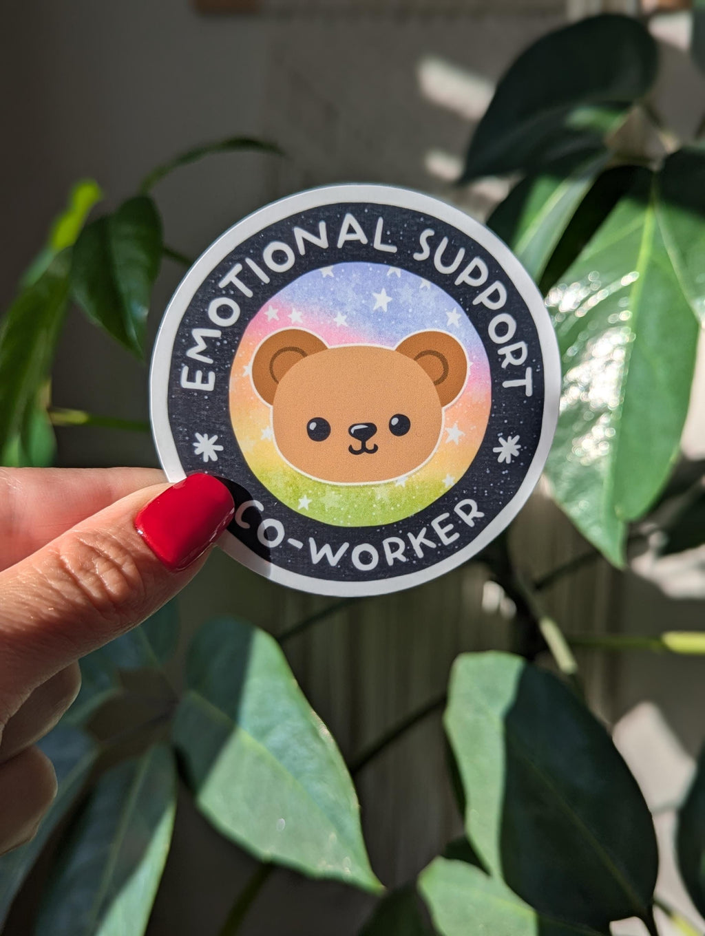 Emotional Support Coworker Vinyl Sticker