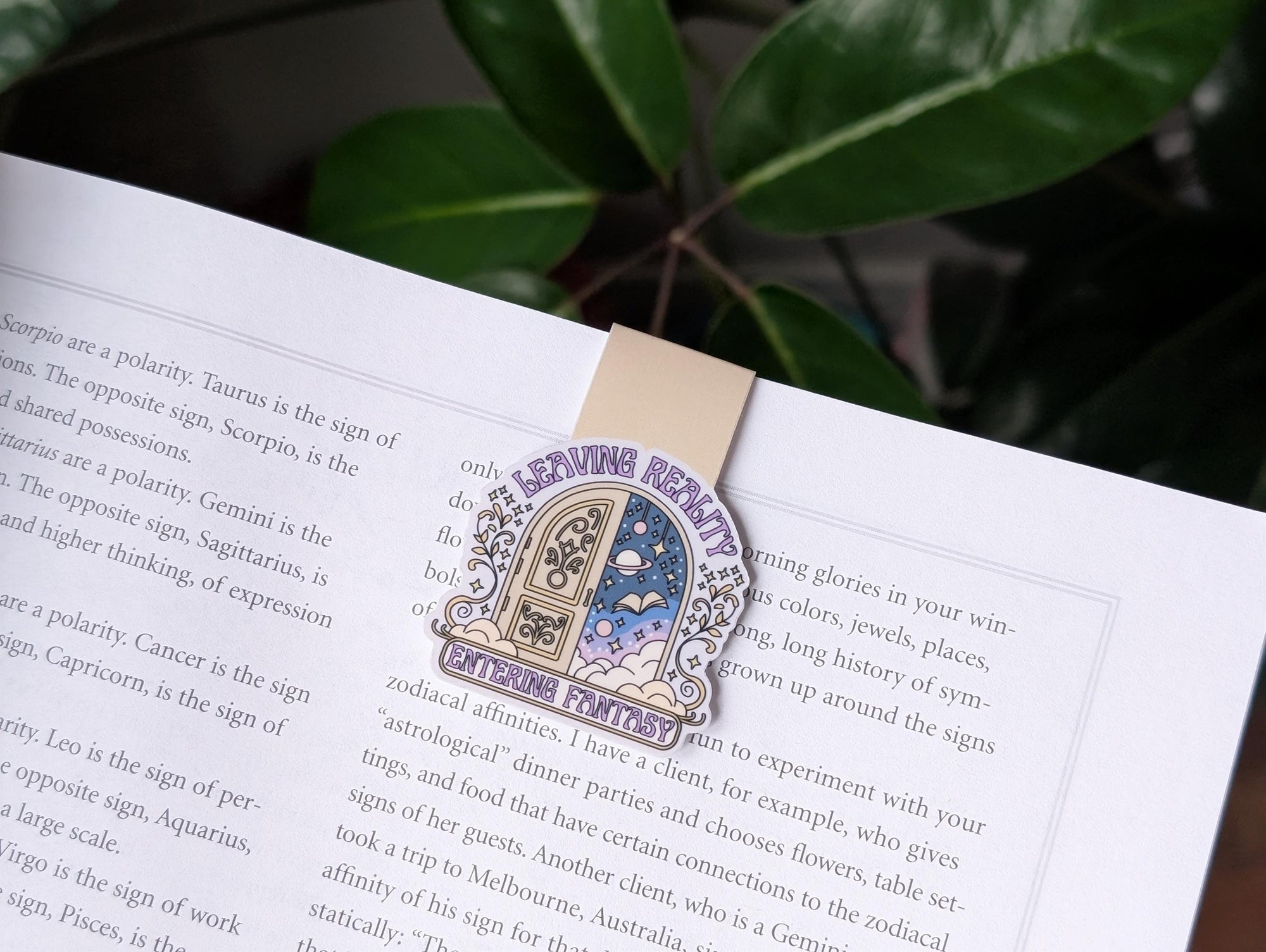 Leaving Reality Entering Fantasy Magnetic Bookmark