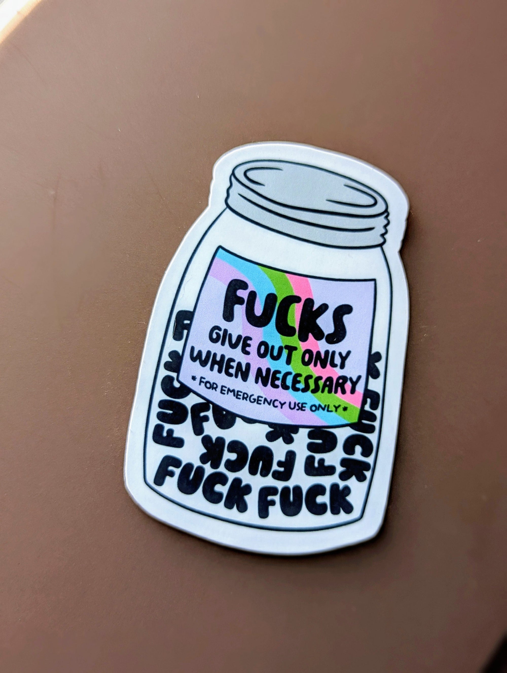 Jar of Fucks Vinyl Sticker