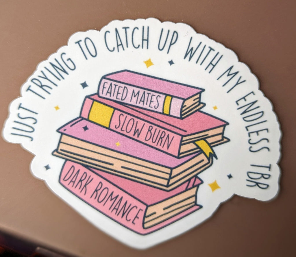 Endless tbr, bookworm stickers for kindle, book gifts for book lovers, bookish stickers for water bottle, reading stickers for phone case
