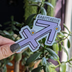 Sagittarius sticker for kindle, astrology stickers for water bottle, zodiac sign sticker, horoscope, witchy gifts for her, metaphysical gift