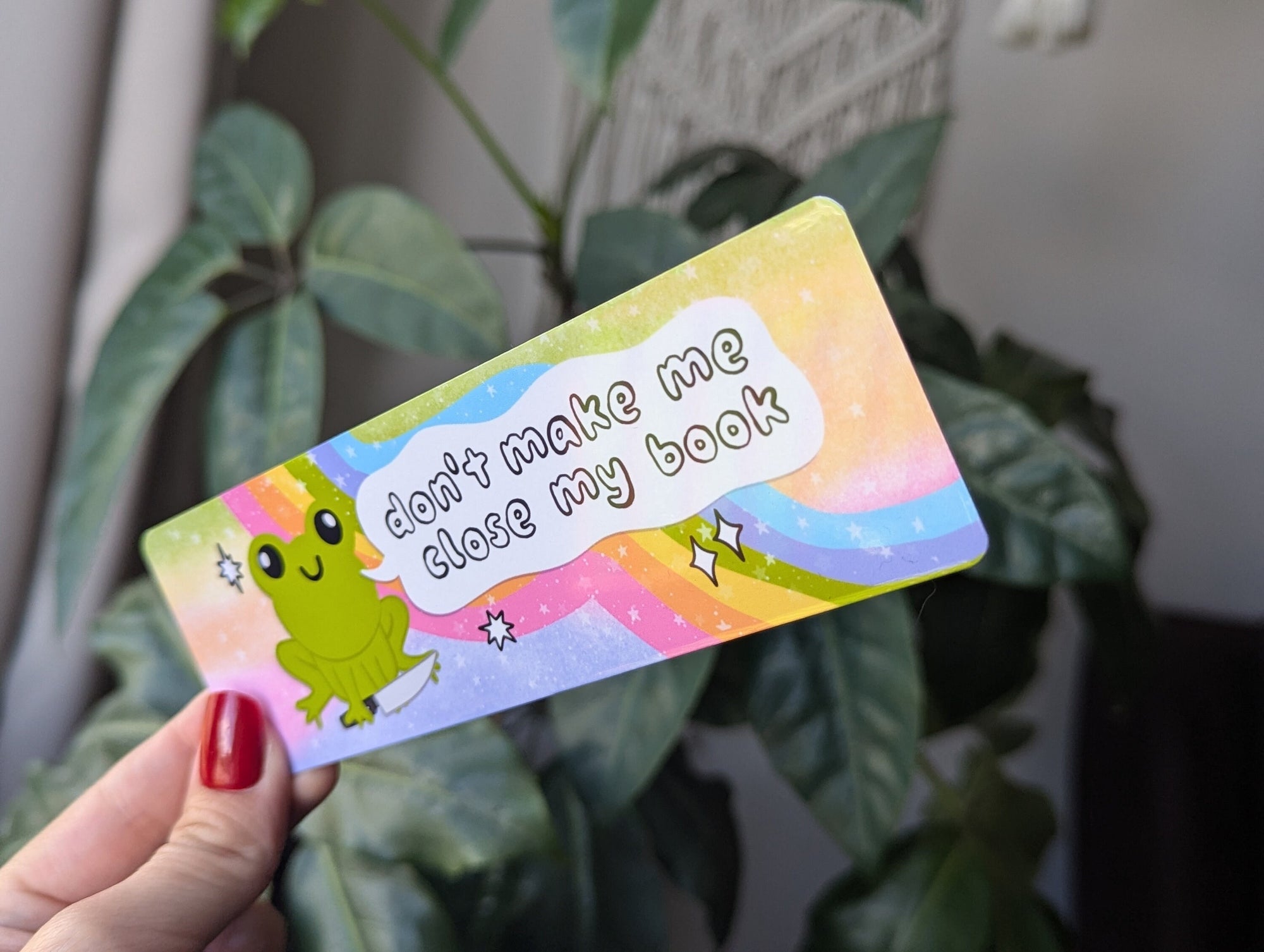 Don't make me close my book, bookish bookmark for her, book gift for book lovers, frog bookmark, trendy bookmark, smut reader gift for women