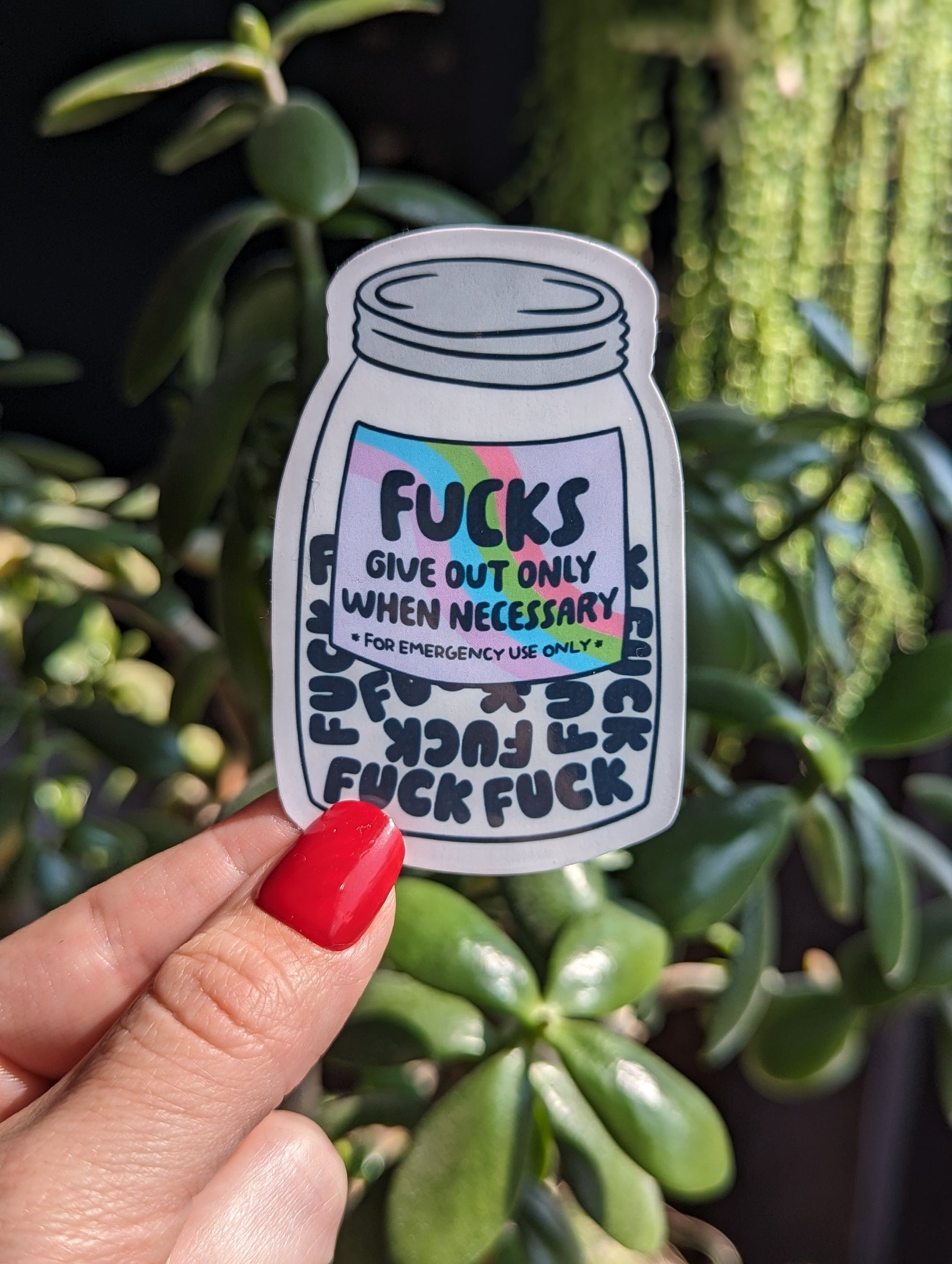 Jar of Fucks Vinyl Sticker