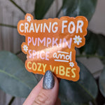 Pumpkin spice sticker for laptop, autumn gifts for fall lovers, spooky season stickers for Halloween, boo basket stuffers, coffee lover gift