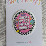 raised by the 90s, witchy stickers for water bottle, 90s birthday gift for her, y2k, nostalgia gift for best friend, Halloween stickers for