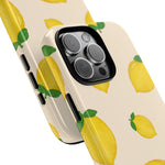 Lemon Print Phone Case, Vibrant Lemon Design, Cute Citrus Case, Gift for Fruit Lovers, Summer Vibe Accessories