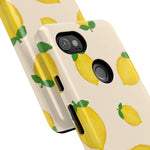 Lemon Print Phone Case, Vibrant Lemon Design, Cute Citrus Case, Gift for Fruit Lovers, Summer Vibe Accessories